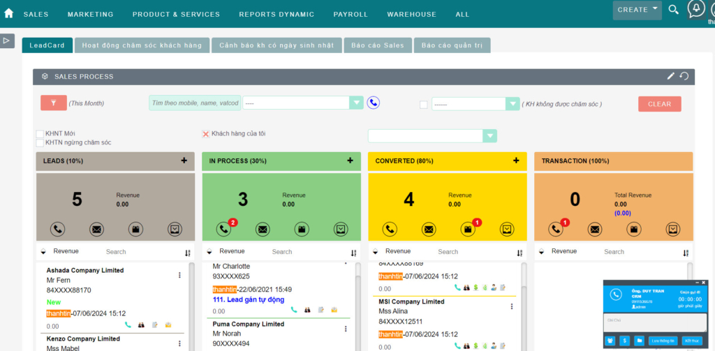 CRM INTEGRATE VOIP PHONE