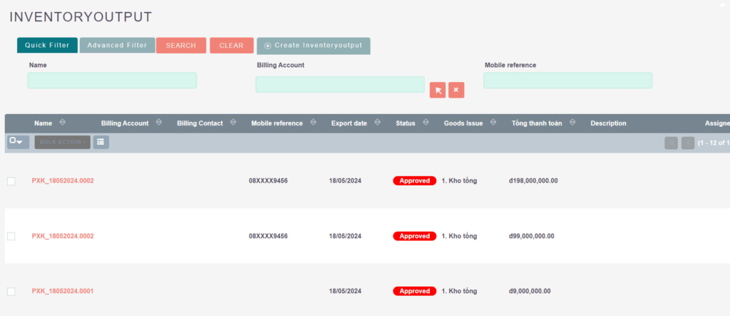 Outbound Warehouse Management