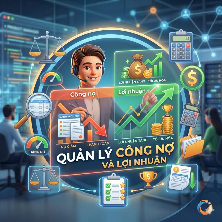 quản lý công nợ và lợi nhuận trên nền tảng chuyển đổi số khách hàng CRM chạy online mọi lúc, mọi nơi, không tốn phí bản quyền, tùy biến dễ dàng