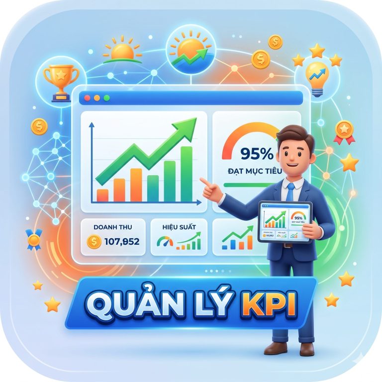 Giải pháp quản lý KPI tự động giúp theo dõi tiến độ real-time, đánh giá hiệu suất nhân viên chính xác và minh bạch. Tối ưu vận hành doanh nghiệp ngay!