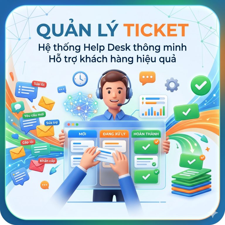Tránh sót khách với tính năng quản lý ticket đa kênh. Tiếp nhận, phân công và xử lý yêu cầu hỗ trợ nhanh chóng. Nâng cao chất lượng CSKH chuyên nghiệp!
