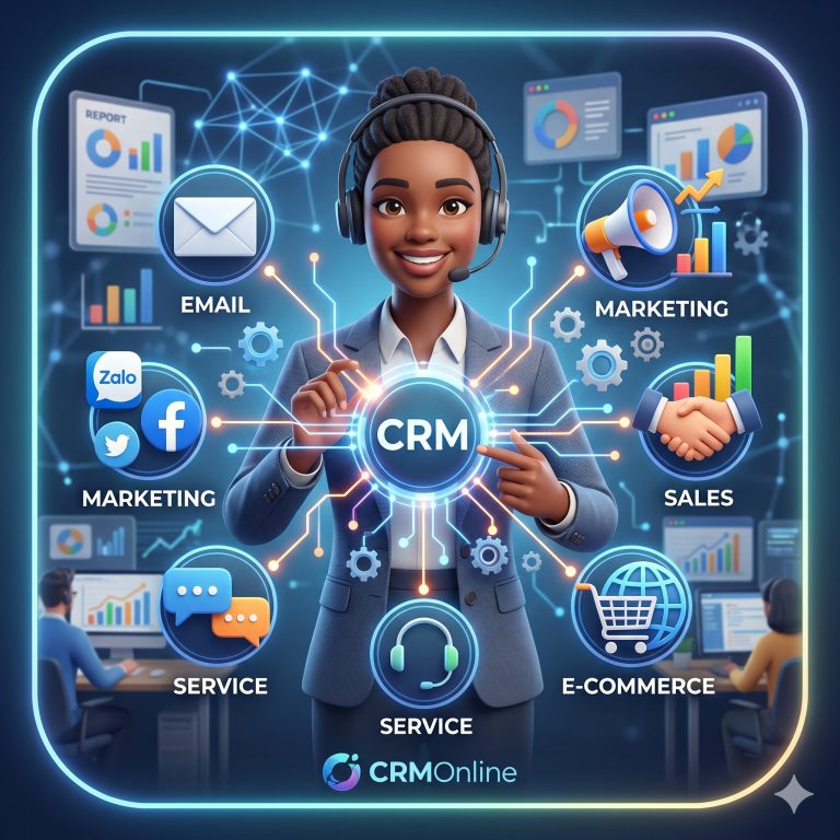 Tích hợp phần mềm crm với các phần mềm và giải pháp khác như: Zalo OA, ERP, website, pos, dms, loyalty, billing, call center ..... qua API